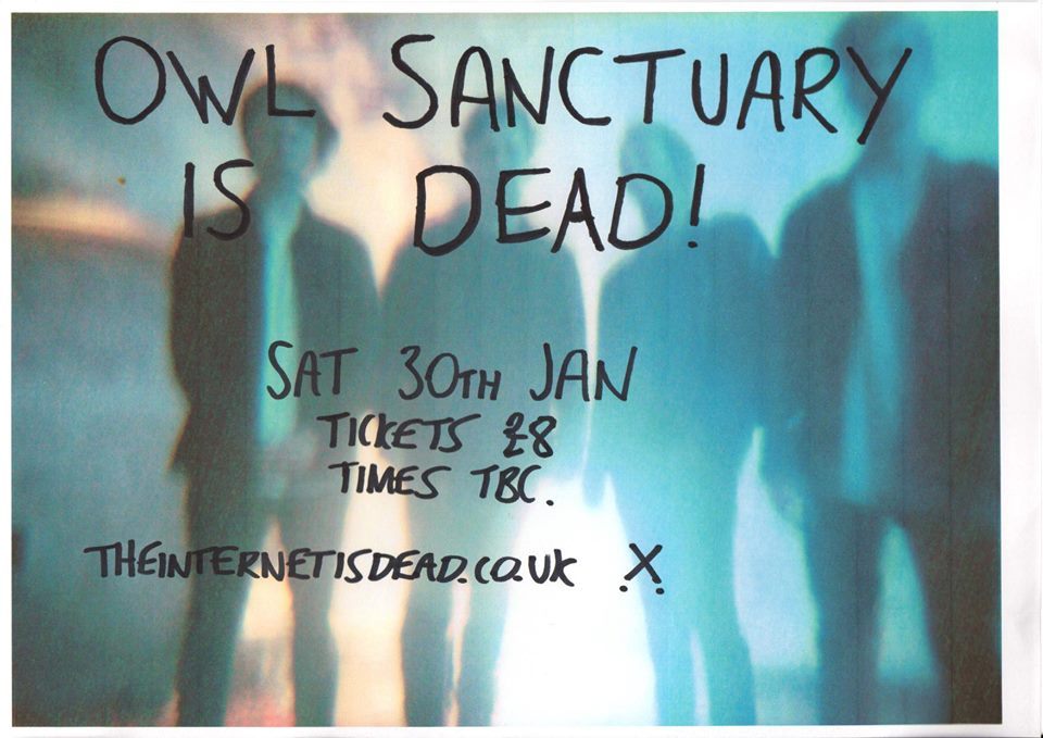 NORWICH IS DEAD!Support live music before there’s nothing left! We’re playing a show for the Owl Sanctuary, Norwich before they are forced to close by people who put profit ahead of the arts. It’s an all day show with a bunch of cool bands playing....